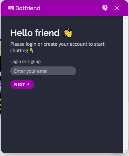 BotFriend.me chat
