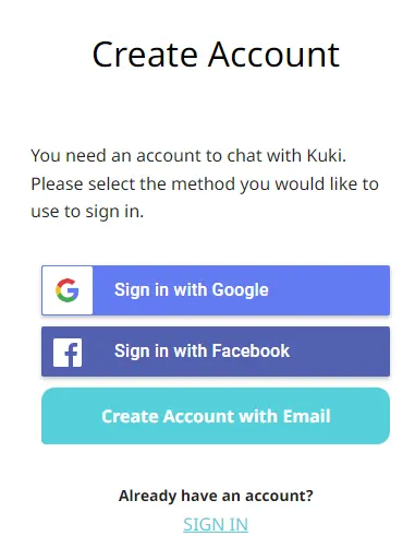 Kuki.ai Register