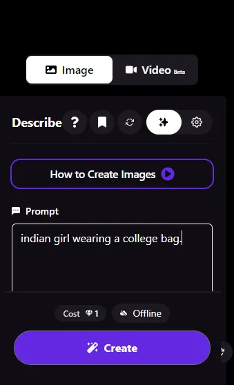 Promptchan AI create