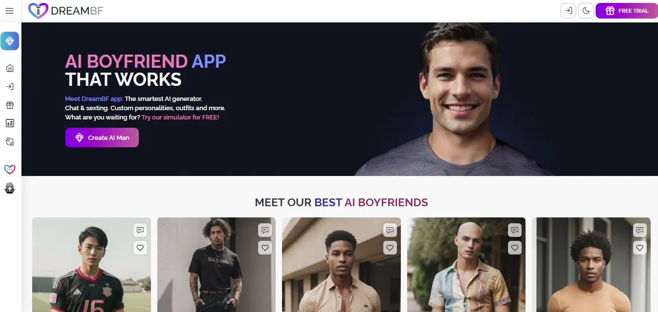 DreamBF AI homepage