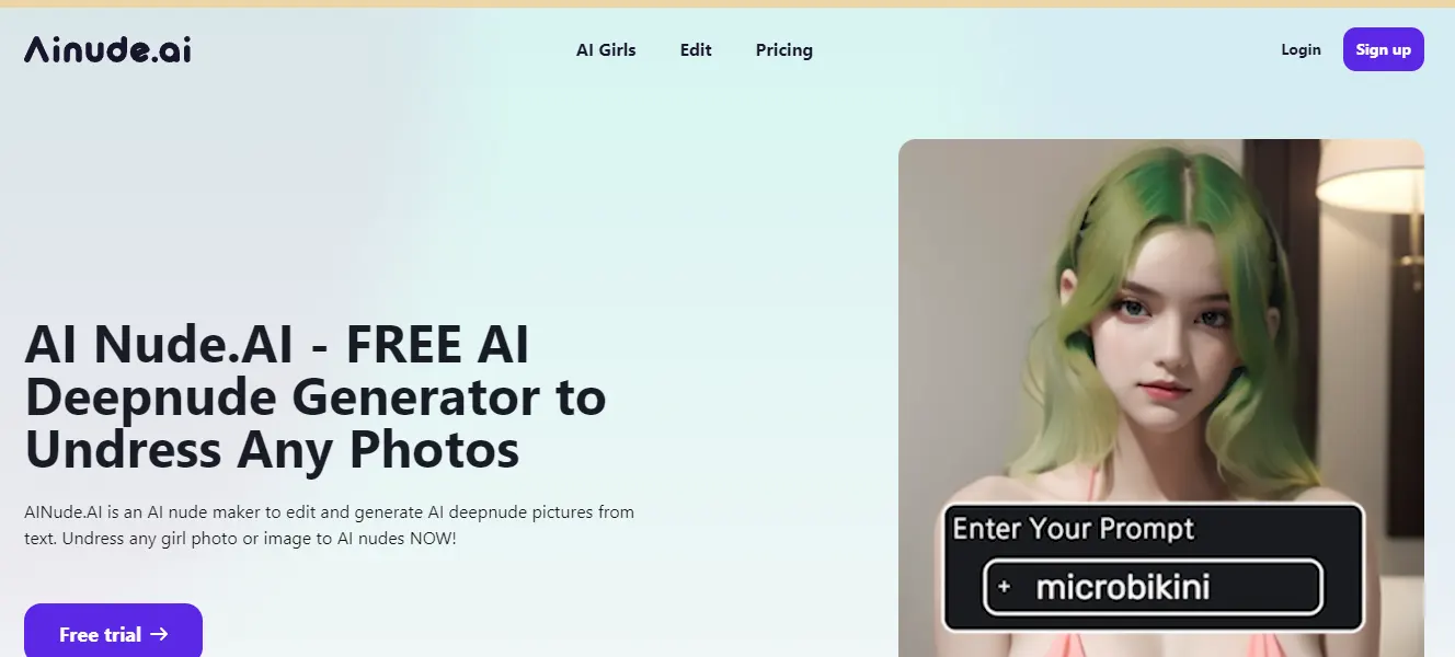 ainude.ai Homepage