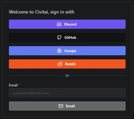 civitai.com signup