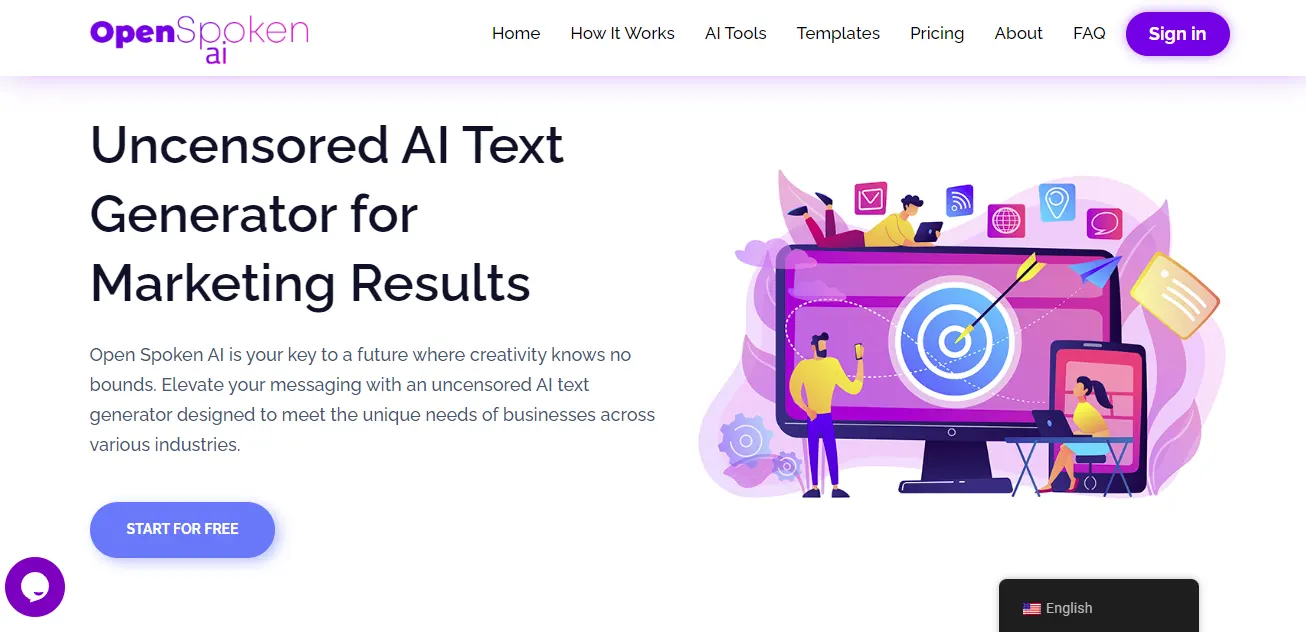OpenSpoken AI homepage