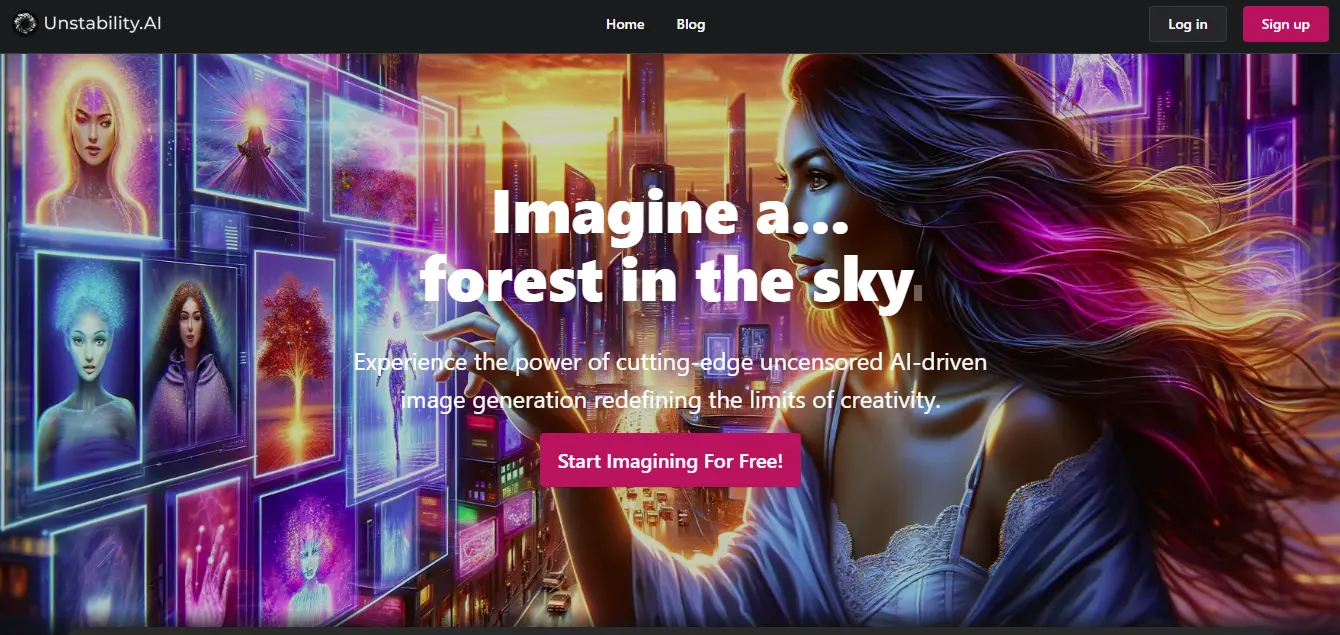 Unstability AI Homepage