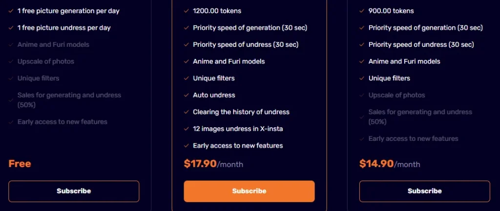 x-pictures.io price plans